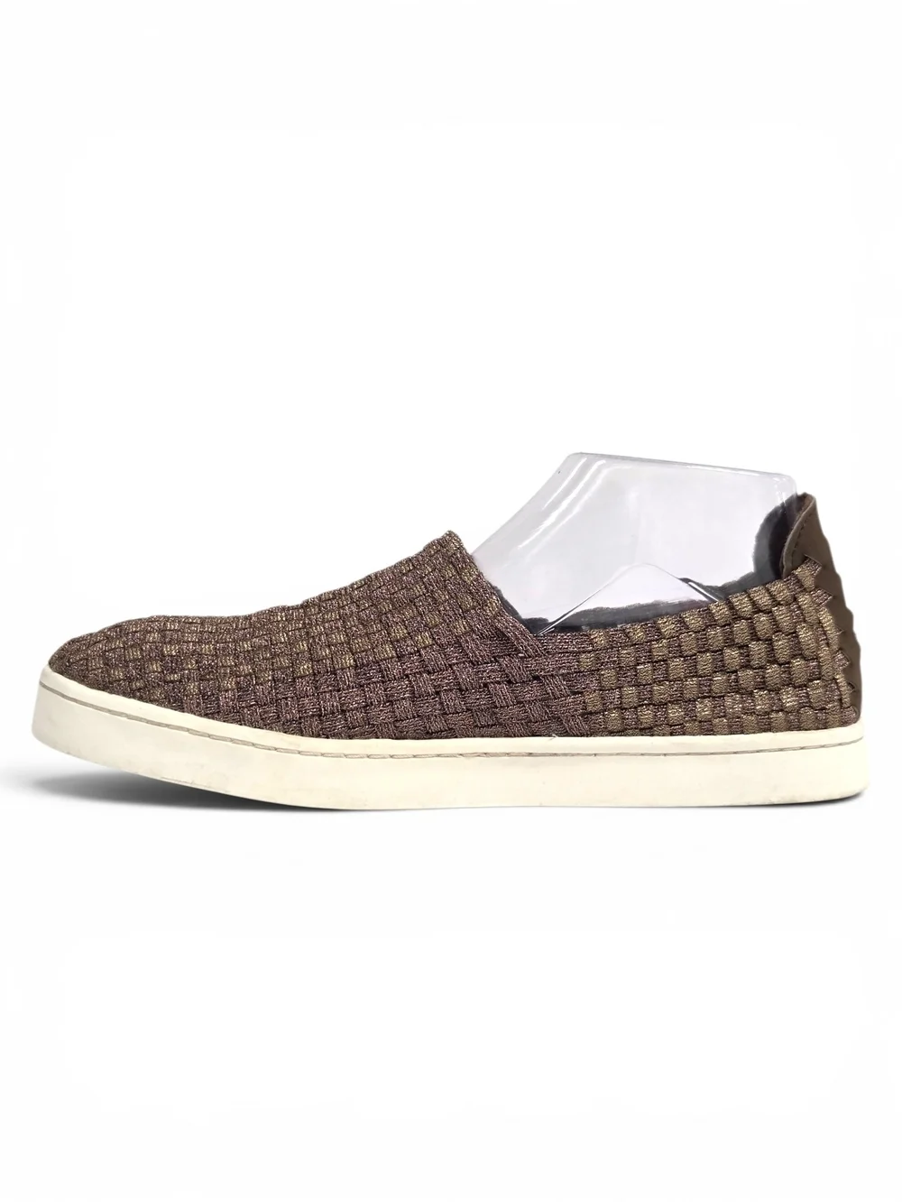 Steve Madden EXX Metallic Bronze Woven Slip-On Sneakers Size 9 EUC
